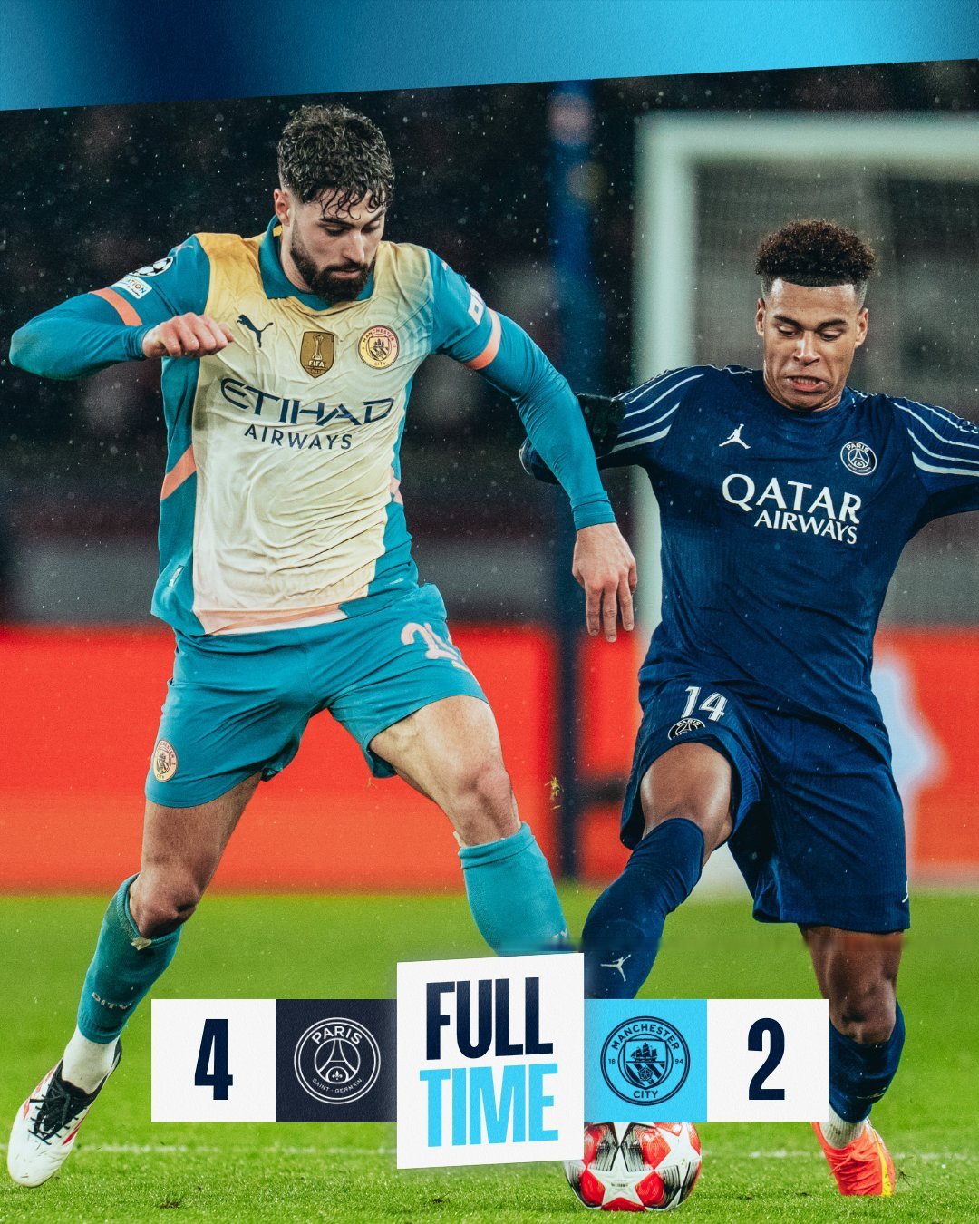 勒沃库森险胜蓝黑军团，曼城轻取摩纳哥